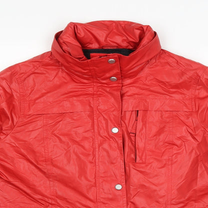 Womens UK Size 12 Marks and Spencer Red Windbreaker Coat