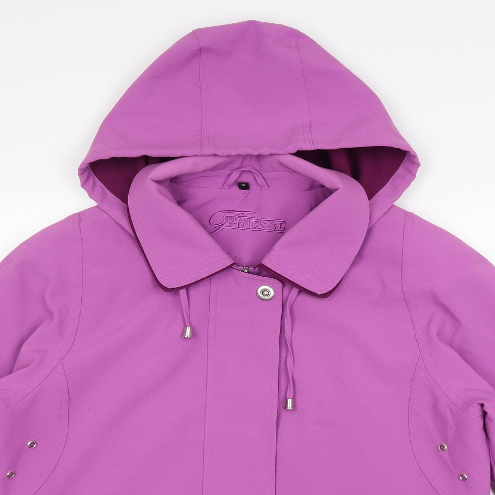 Womens UK Size 14 Finesse Purple Jacket Coat