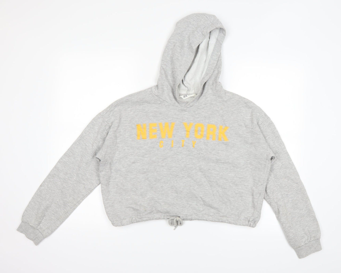 H&M Girls Grey   Pullover Hoodie Size 14 Years