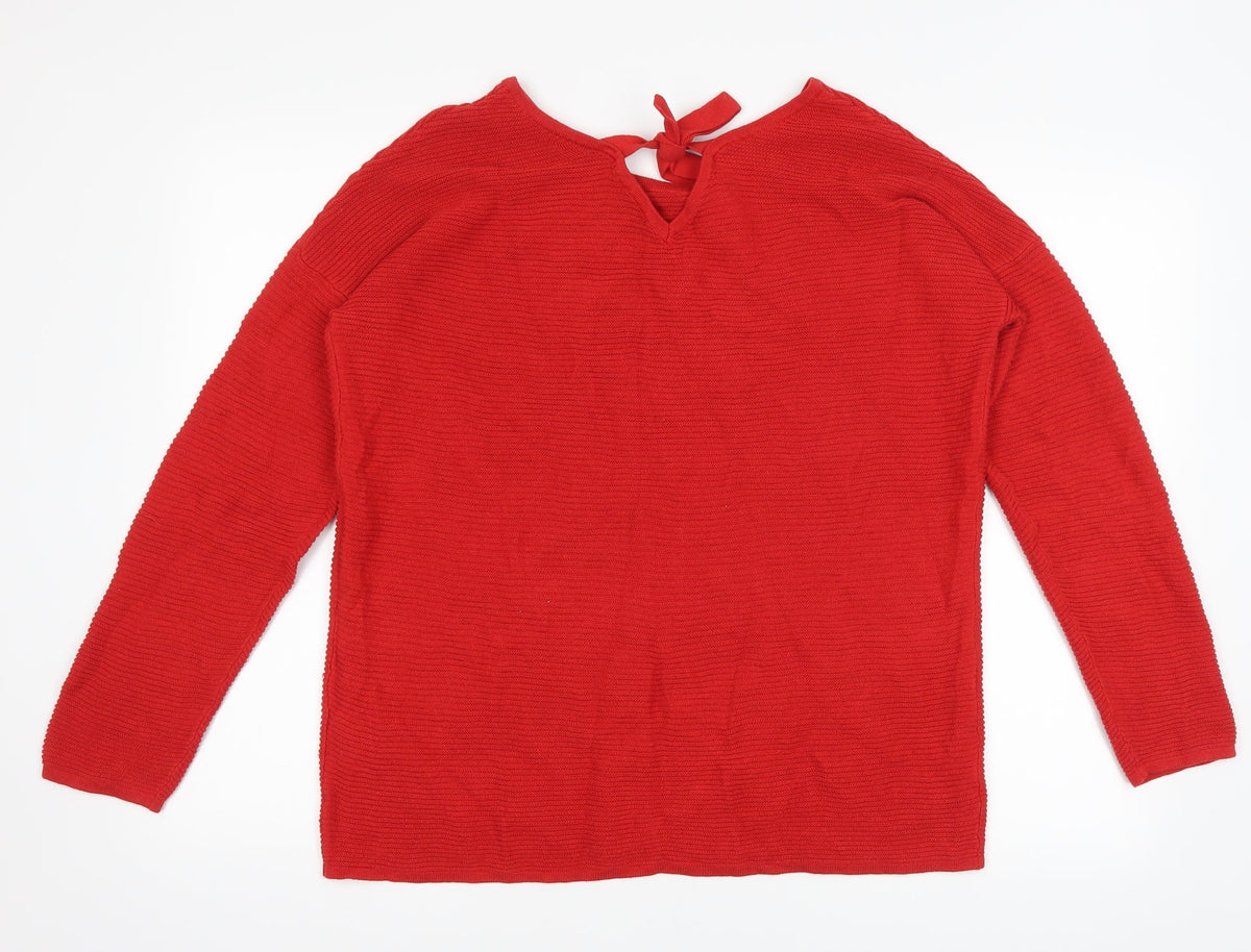 Emsara Womens Red   Pullover Jumper Size L