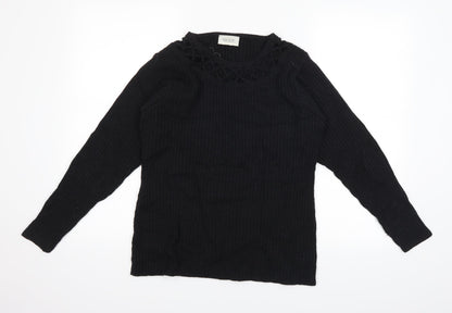 mode Womens Black   Pullover Jumper Size 12