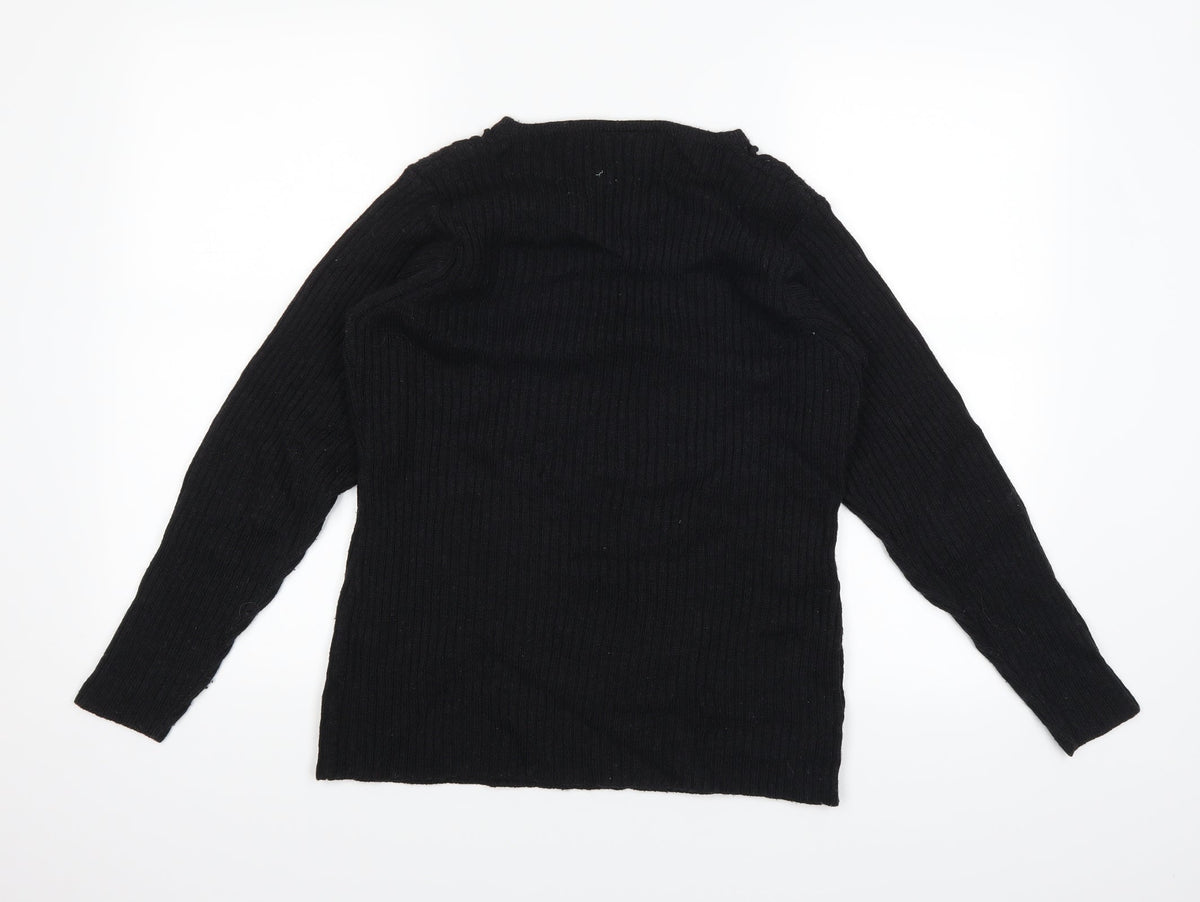 mode Womens Black   Pullover Jumper Size 12