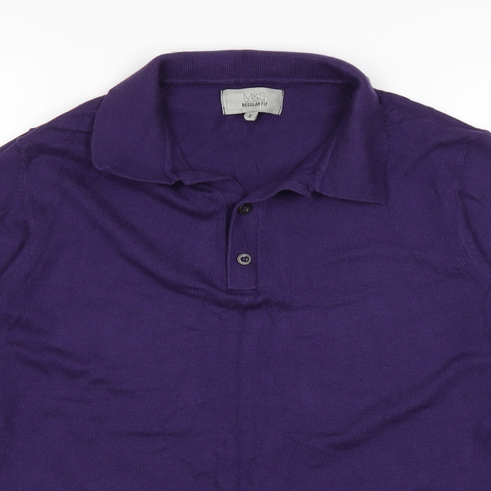 Marks and Spencer Mens Purple   Pullover Jumper Size S