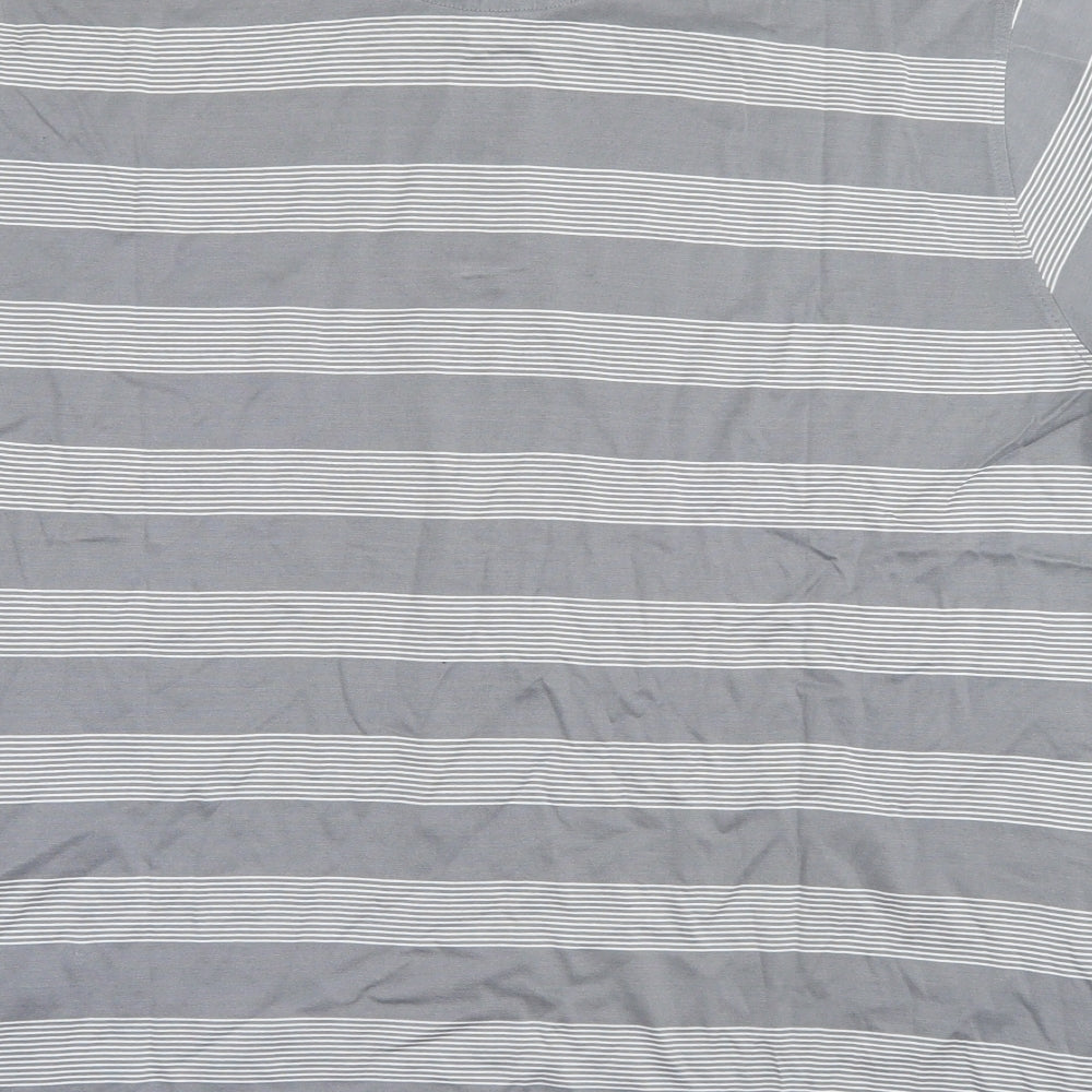 Colin Montgomerie Mens Grey Striped   Polo Size L