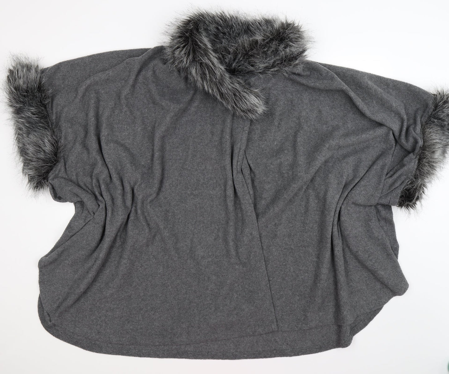 Very Womens Grey  Knit Cape Jumper Size M