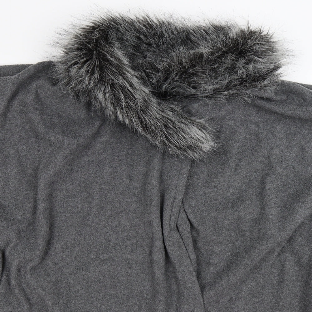 Very Womens Grey  Knit Cape Jumper Size M