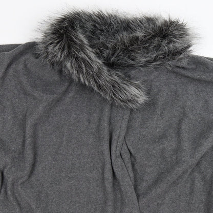 Very Womens Grey  Knit Cape Jumper Size M