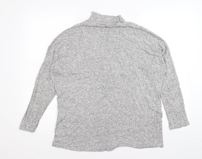 Select Womens Grey Striped Knit Pullover Jumper Size M