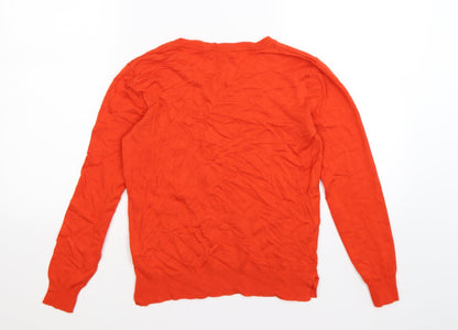 George Womens Orange  Knit Pullover Jumper Size 8