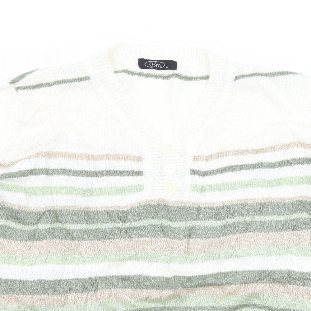 Womens UK Size M BM Collection White Basic T-Shirt