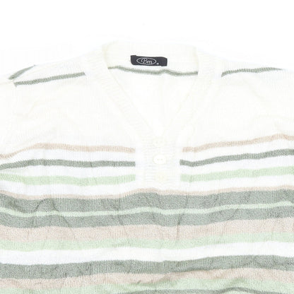 Womens UK Size M BM Collection White Basic T-Shirt