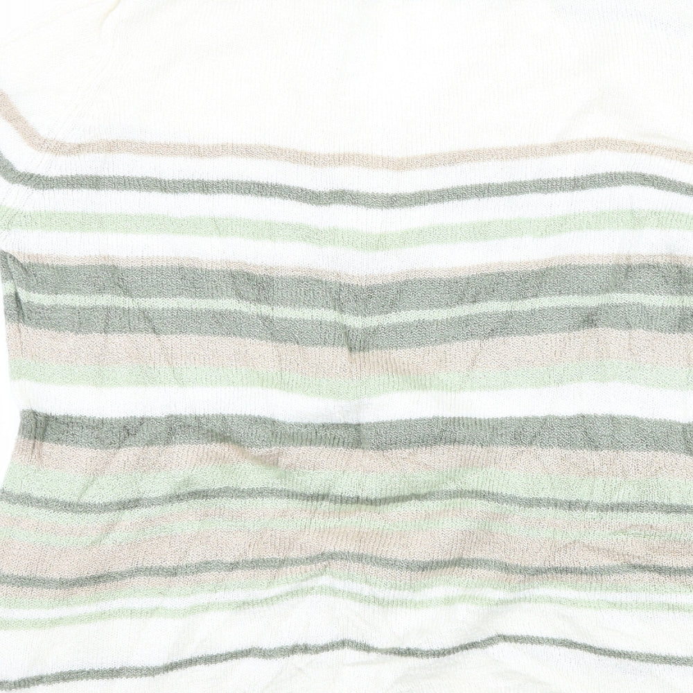 Womens UK Size M BM Collection White Basic T-Shirt