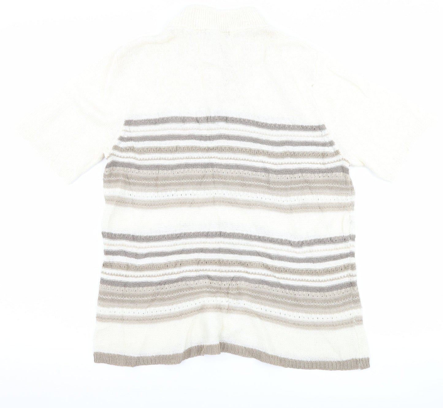 Womens UK Size M BM Collection Ivory Basic T-Shirt