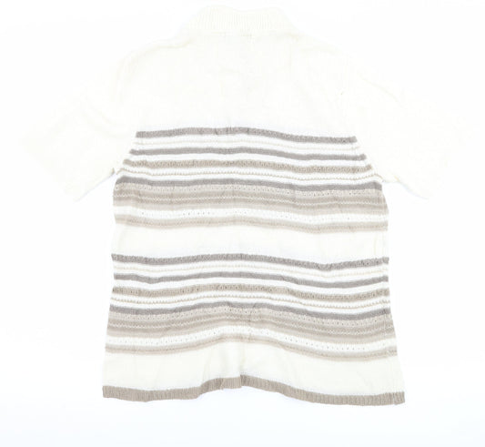 Womens UK Size M BM Collection Ivory Basic T-Shirt