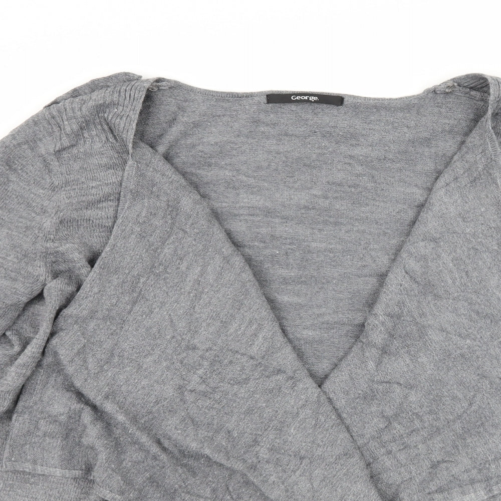 George Womens Grey   Cardigan Jumper Size 14