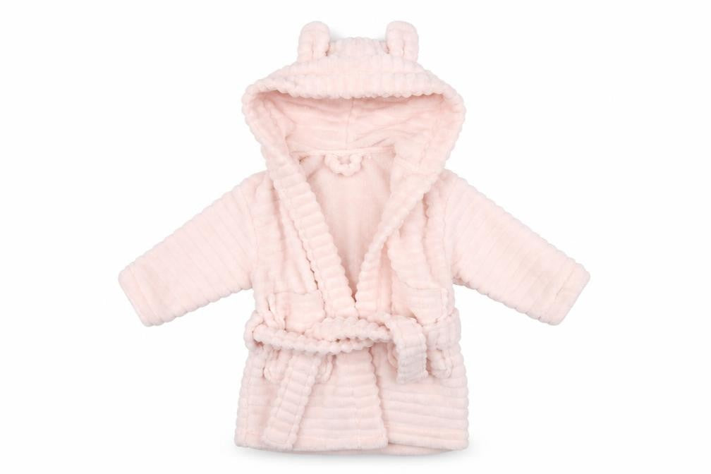 Next Girls Pink  Fleece Kimono Robe Size 9-12 Months