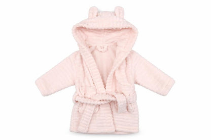 Next Girls Pink  Fleece Kimono Robe Size 9-12 Months