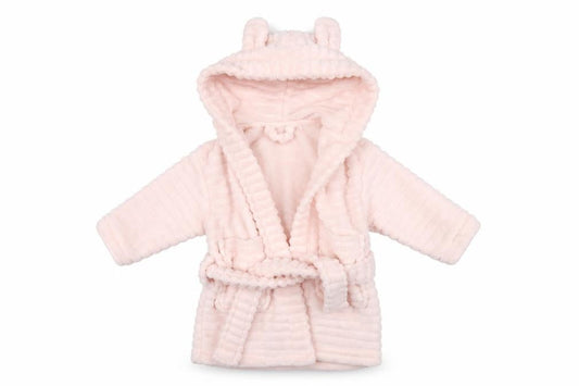 NEXT Girls Pink  Fleece Kimono Robe Size 9-12 Months