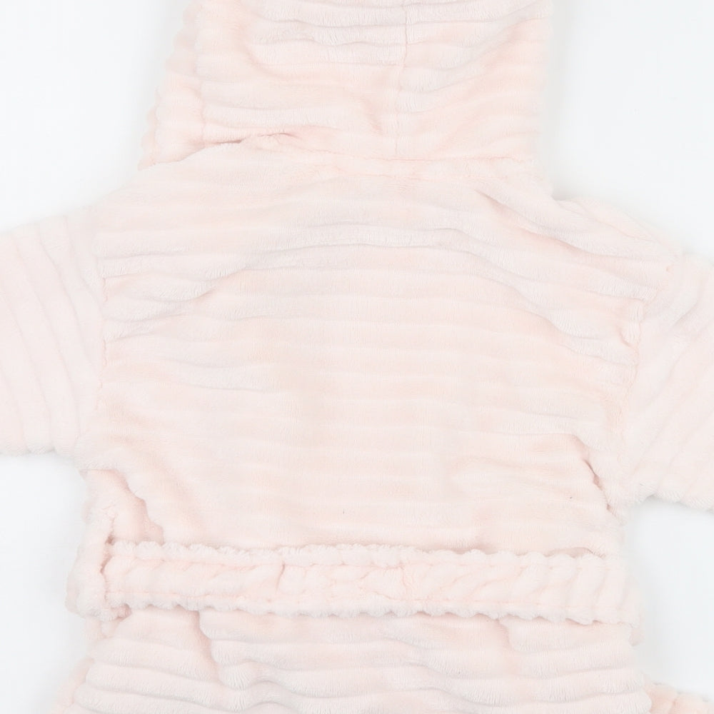 NEXT Girls Pink  Fleece Kimono Robe Size 9-12 Months