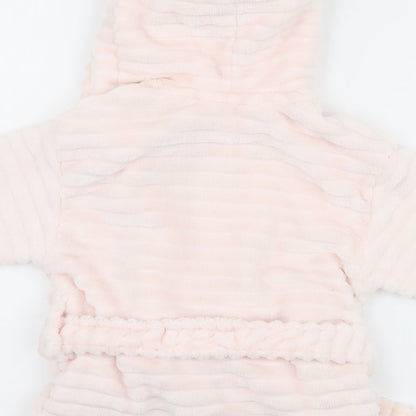 NEXT Girls Pink  Fleece Kimono Robe Size 9-12 Months