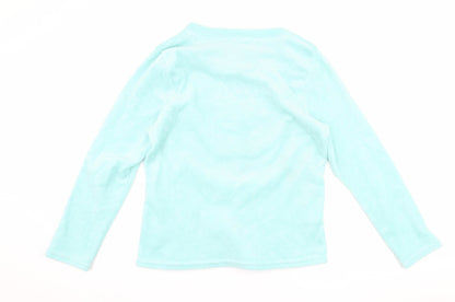 just like you Womens Blue  Fleece Top Pyjama Top Size M  - donut disturb