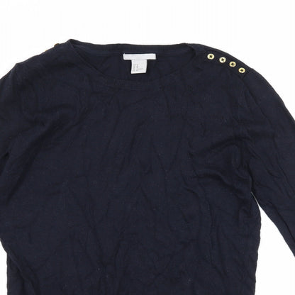 H&M Womens Blue   Pullover Jumper Size M