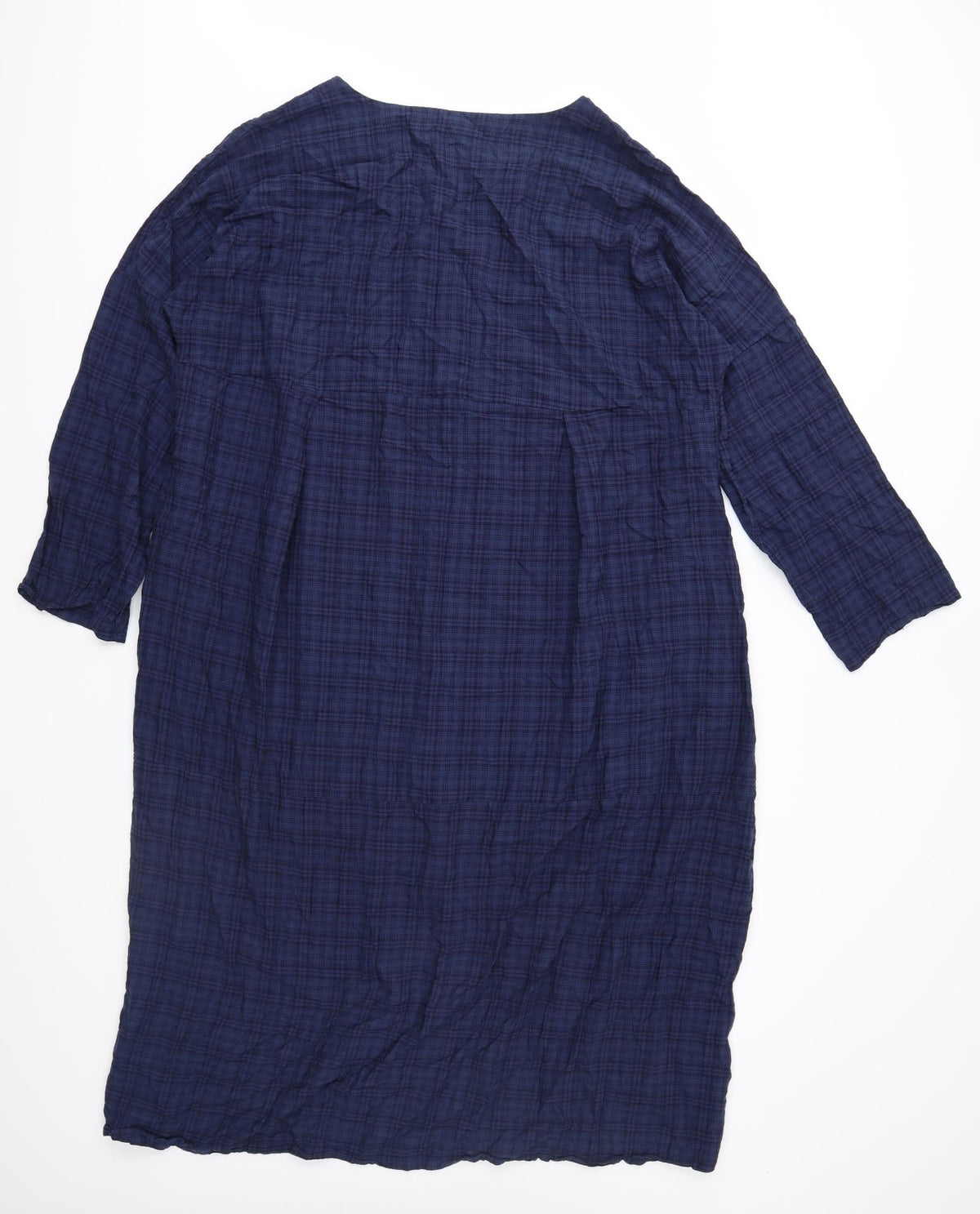 Zanzea Womens Blue Check  Shift