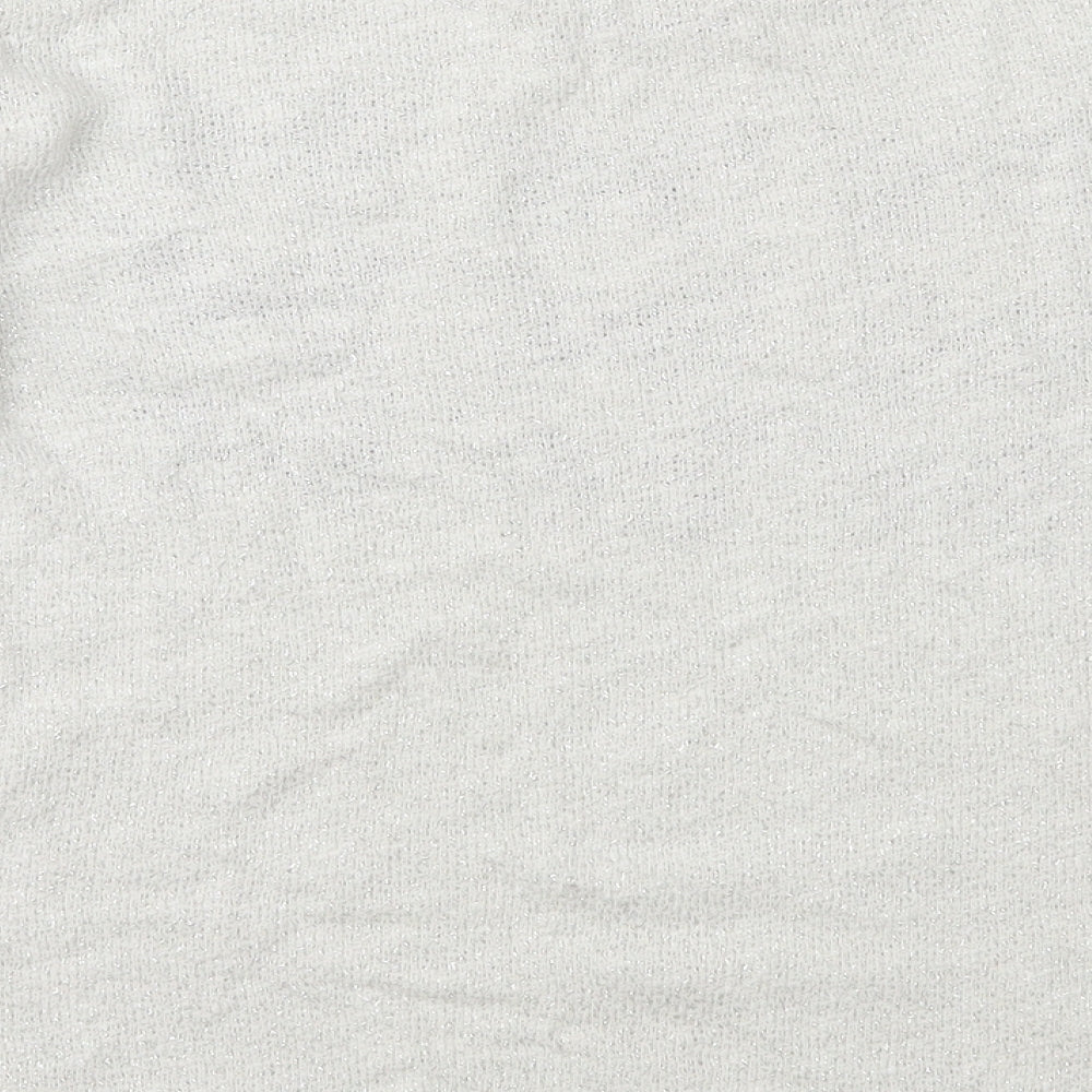 Tu Womens White  Knit Pullover Jumper Size 14