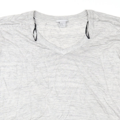 H&M Womens Grey  Knit Pullover Jumper Size M
