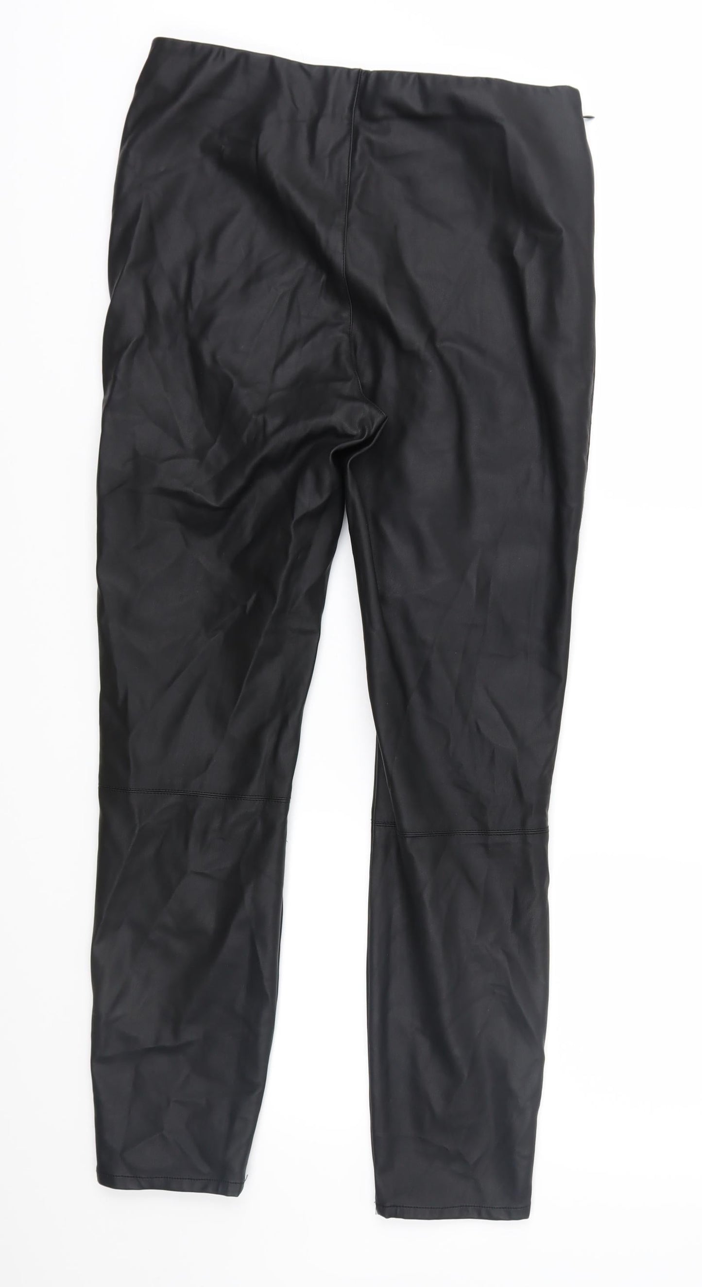 Womens UK Size 10 Preworn Regular Fit  Black Trousers