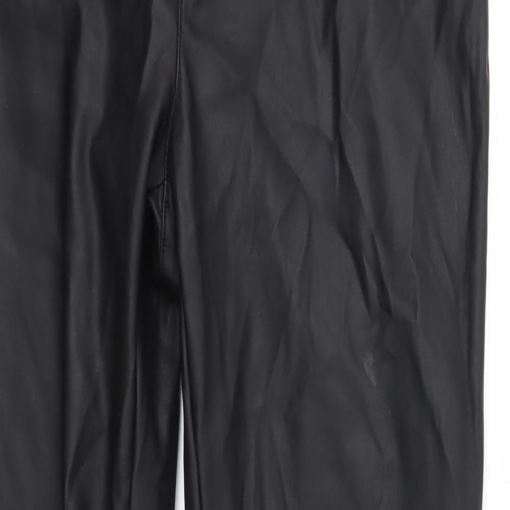 Womens UK Size 10 Preworn Regular Fit  Black Trousers
