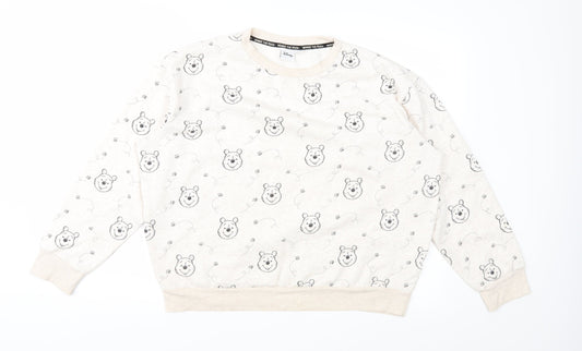 Womens UK Size M Disney Beige Pullover Sweatshirt
