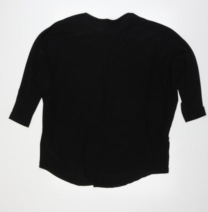 Womens UK Size  Preworn Black Basic Blouse