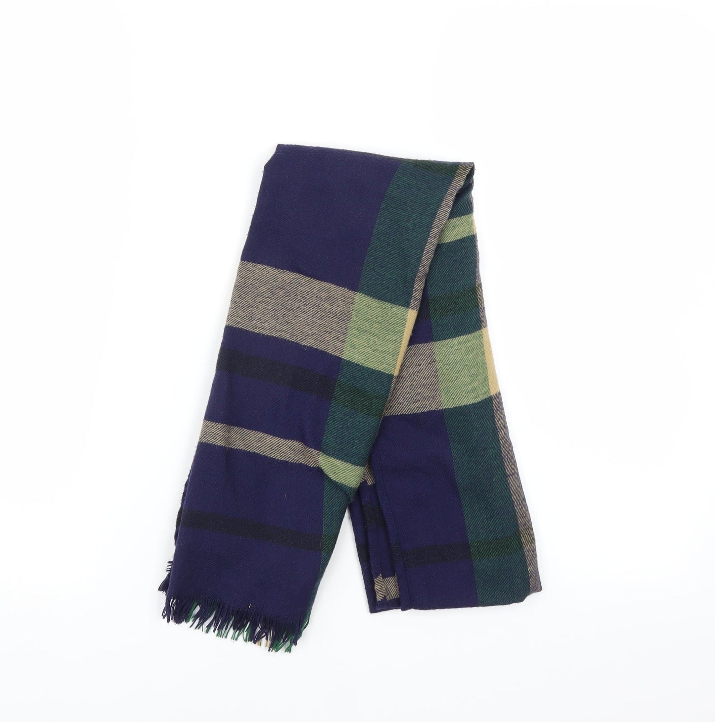 Preworn Unisex Blue Check   Scarf