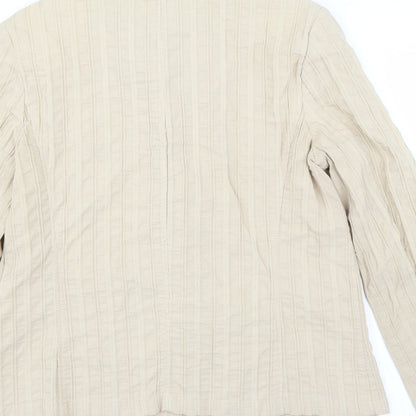Lebek Womens Beige   Jacket Blazer Size 12