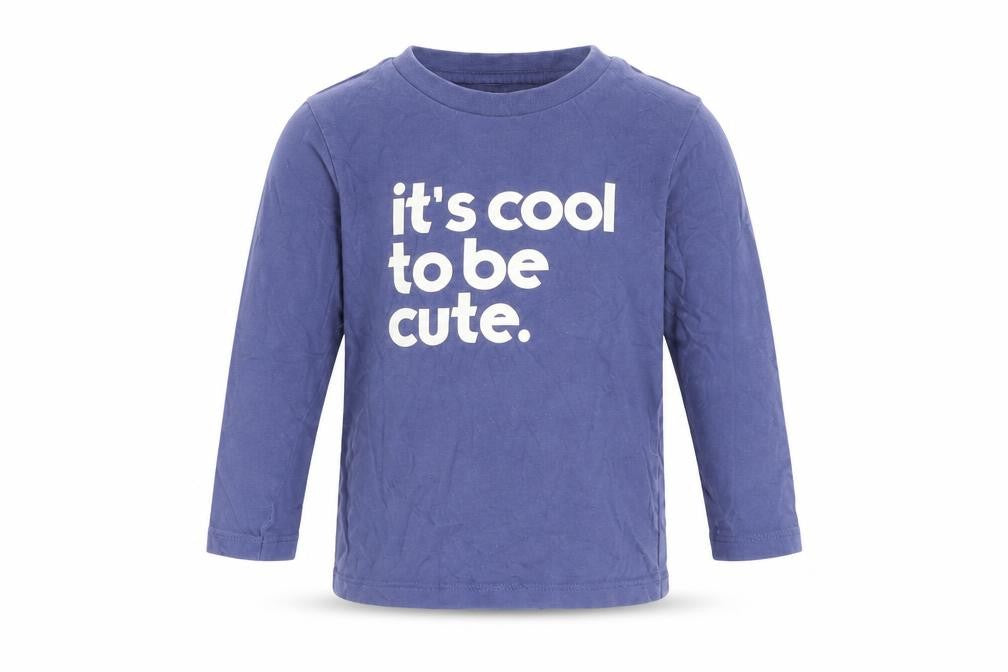 F&F Boys Blue   Basic T-Shirt Size 12-18 Months  - cool to be cute