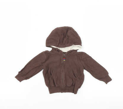 Mothercare Baby Brown   Full Zip Jumper Size 6-9 Months