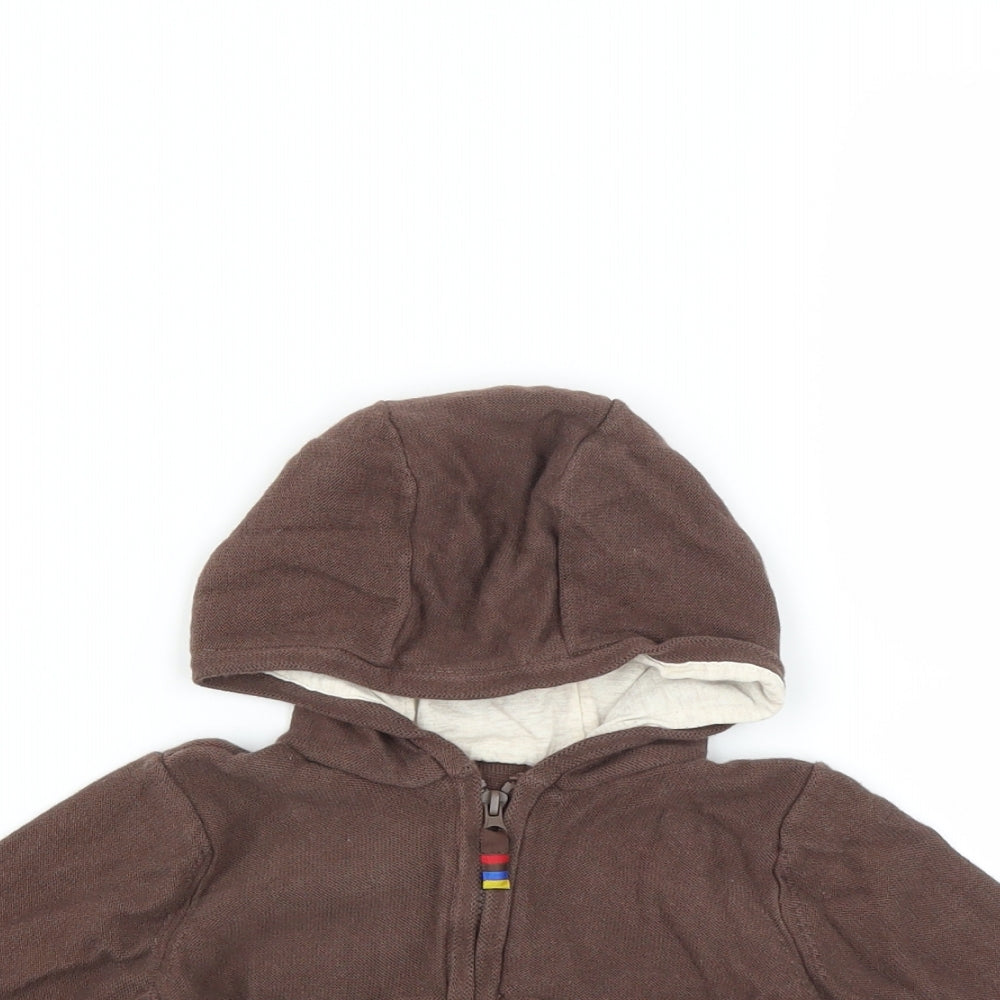 Mothercare Baby Brown   Full Zip Jumper Size 6-9 Months