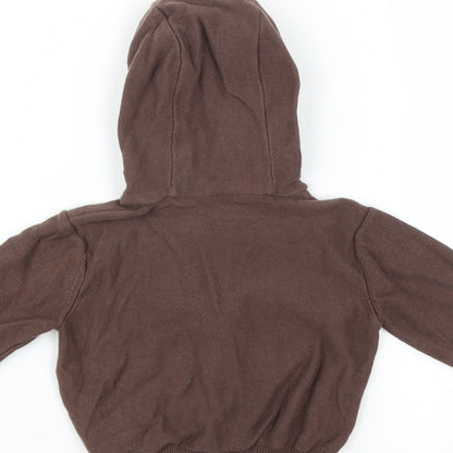 Mothercare Baby Brown   Full Zip Jumper Size 6-9 Months