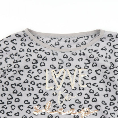 George Womens Grey Solid Fleece Top Pyjama Top Size 8  - Love to Sleep