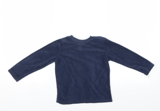 Primark Boys Blue  Fleece Pullover Jumper Size 2 Years  - Mickey mouse