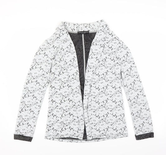 Dorothy Perkins Womens Grey Floral  Jacket Blazer Size 10
