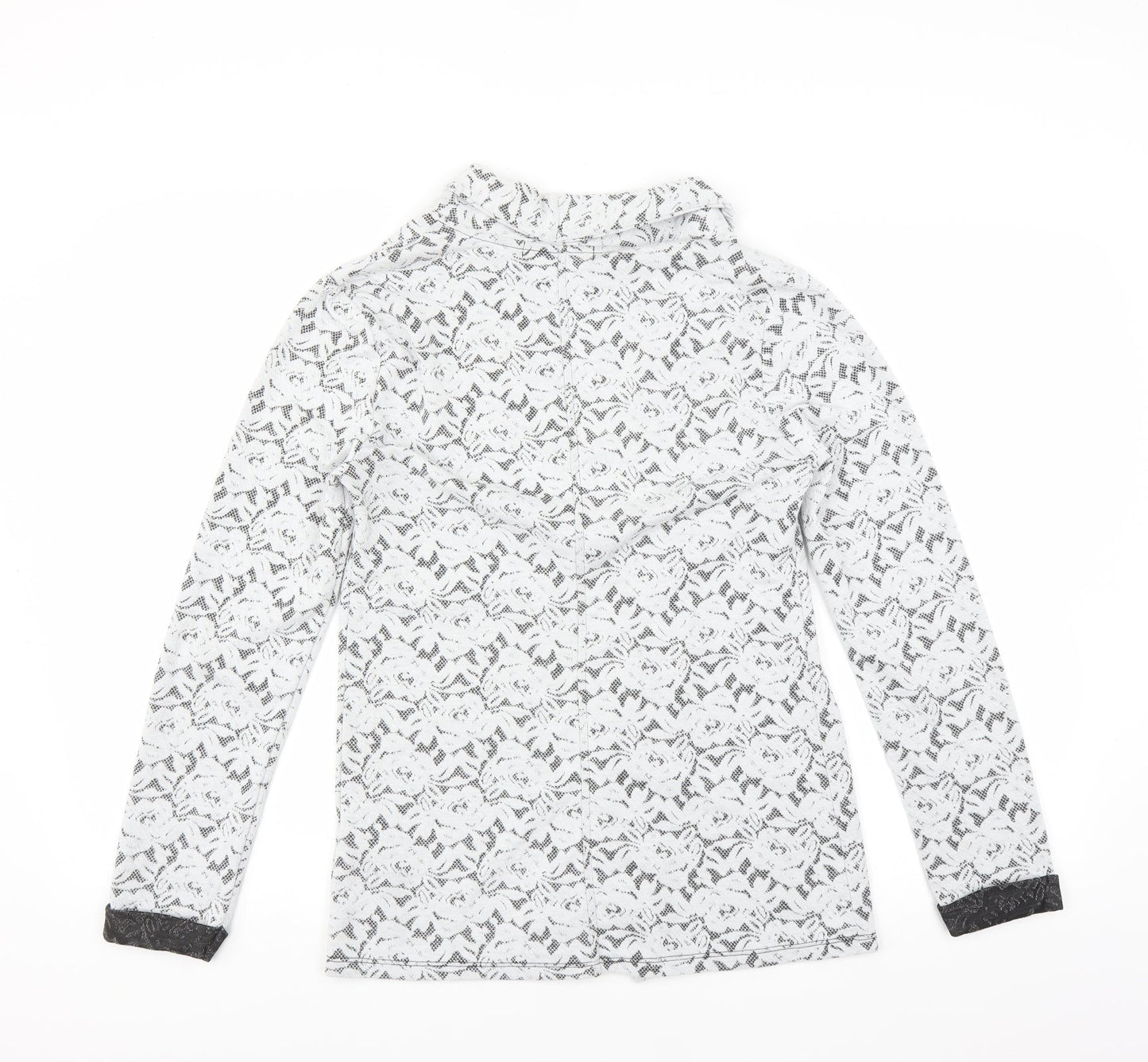 Dorothy Perkins Womens Grey Floral  Jacket Blazer Size 10