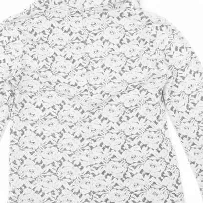 Dorothy Perkins Womens Grey Floral  Jacket Blazer Size 10