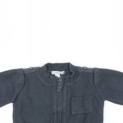 Vertbaudet Boys Blue   Cardigan Jumper Size 6-9 Months