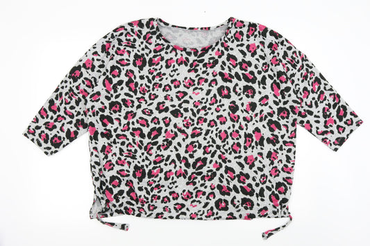 Preworn Womens Grey Animal Print  Pullover Jumper Size 18