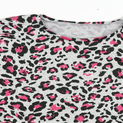 Preworn Womens Grey Animal Print  Pullover Jumper Size 18
