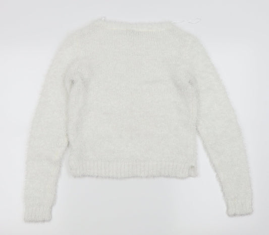 Divided by H&M Womens White   Pullover Jumper Size 4