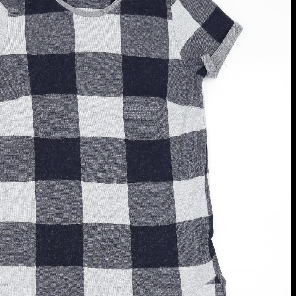 NEXT Womens Blue Check  Fit & Flare  Size 10