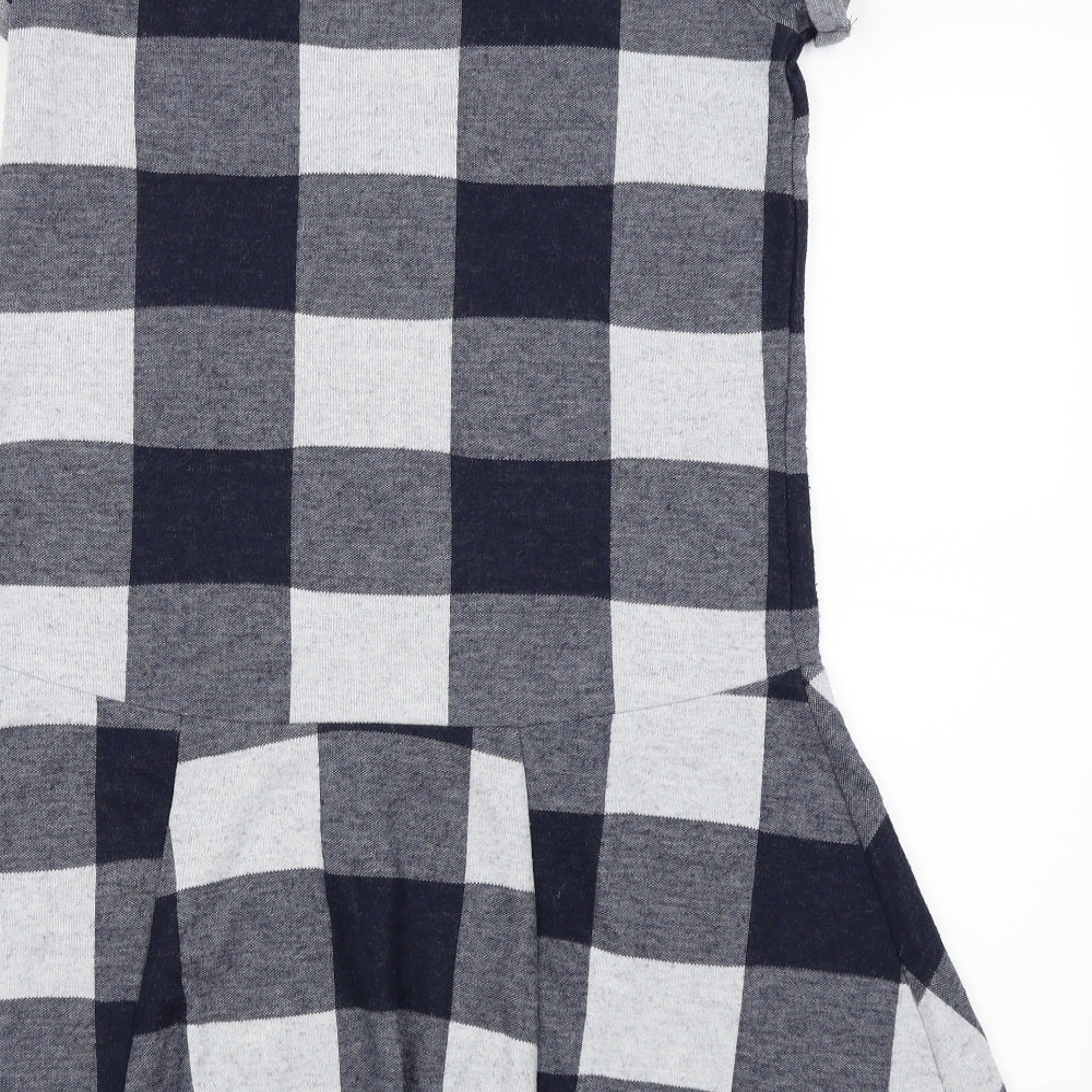 NEXT Womens Blue Check  Fit & Flare  Size 10